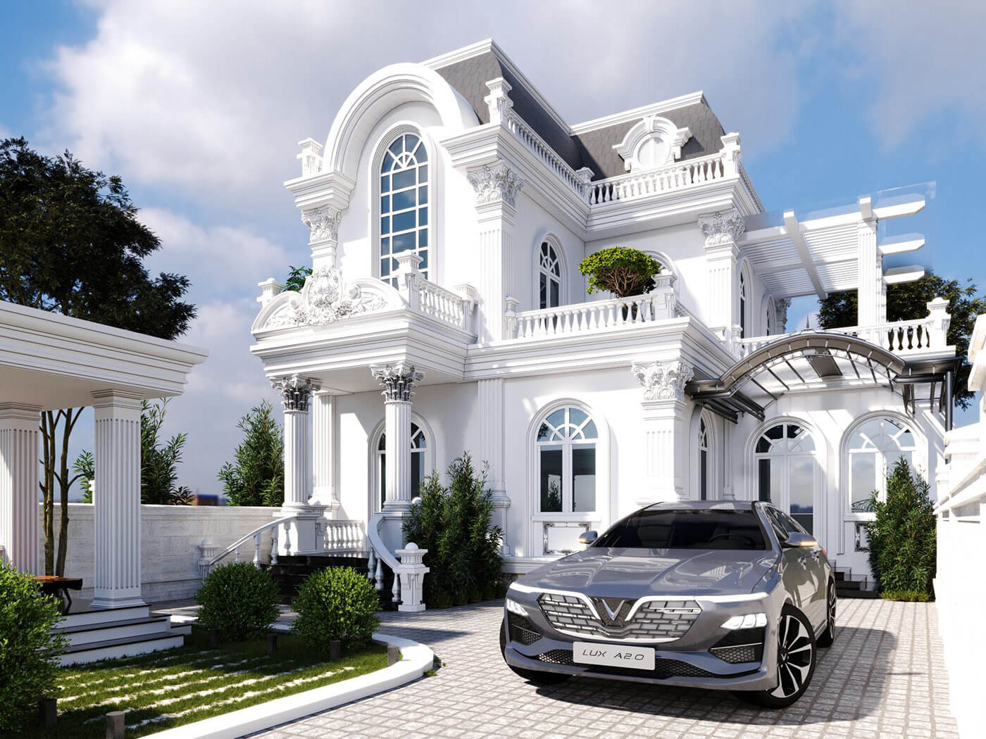 Ngắm nhìn mẫu biệt thự 2 tầng có sân vườn đẹp lung linh tại Đồng Nai