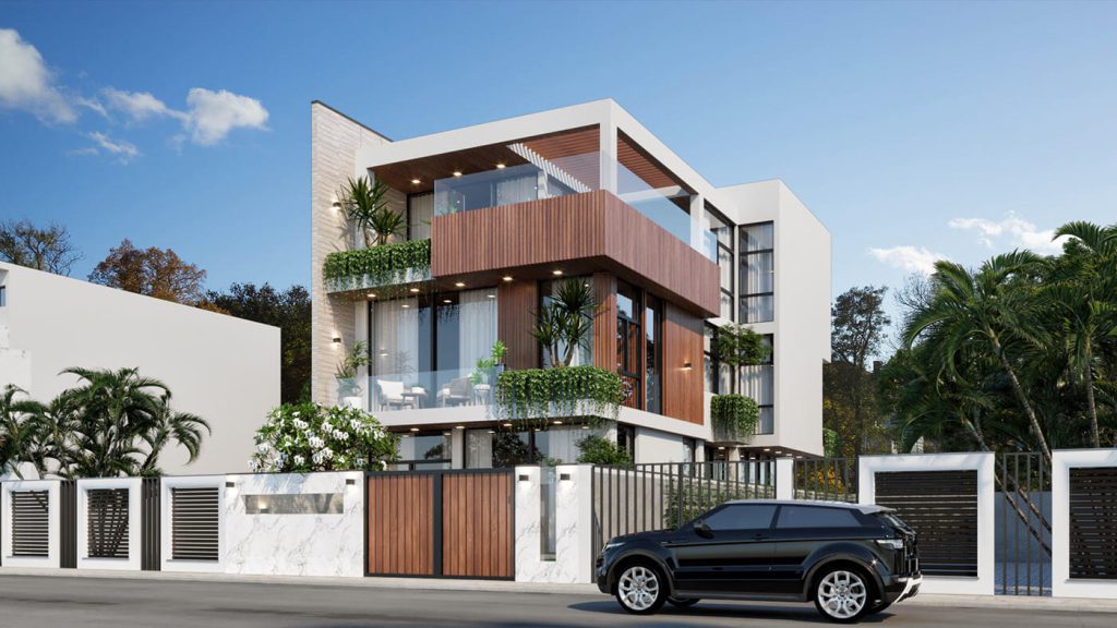 Mẫu biệt thự có hồ bơi trên sân thượng mát mẻ trong lành