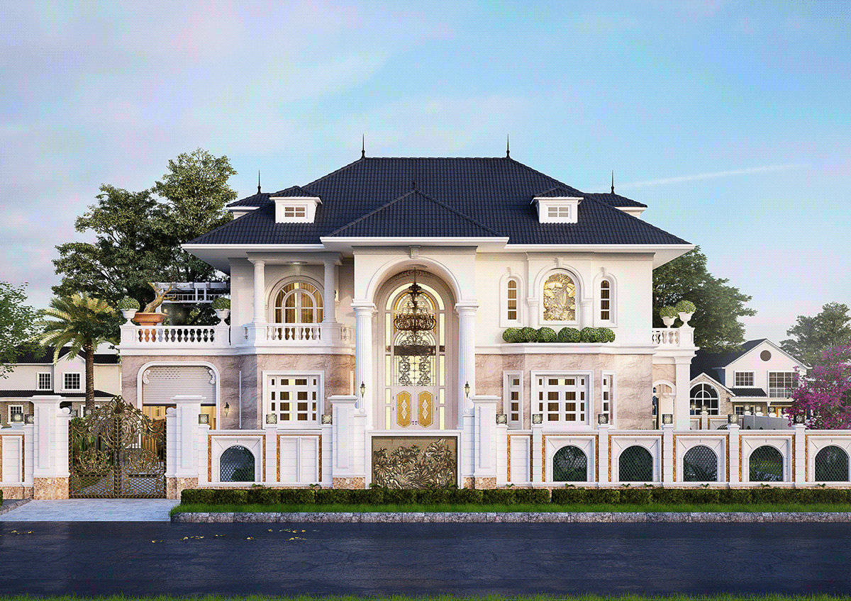 Bản vẽ mặt bằng biệt thự 2 tầng đẹp khoa học đầy đủ chi tiết nhất