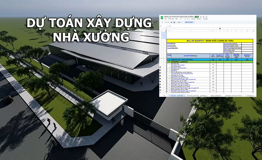 Dự toán xây dựng nhà xưởng – Yếu tố quan trọng để kiểm soát chi phí