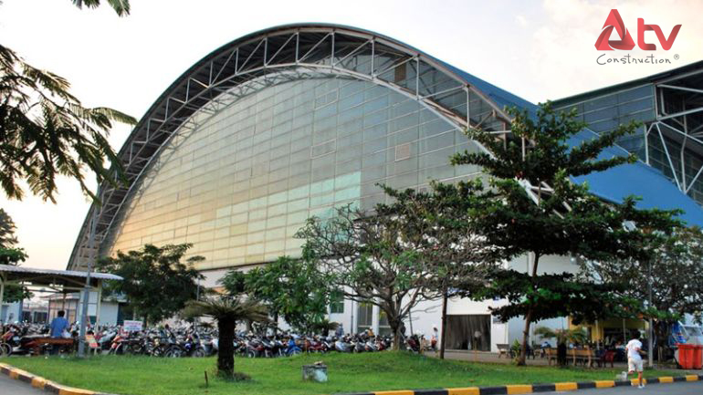 mẫu nhà xưởng mái vòm