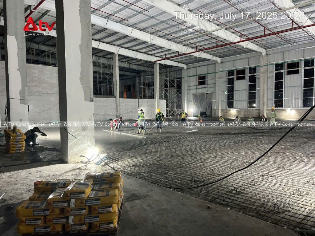 quy trình đổ bê tông nền nhà xưởng đúng kỹ thuật