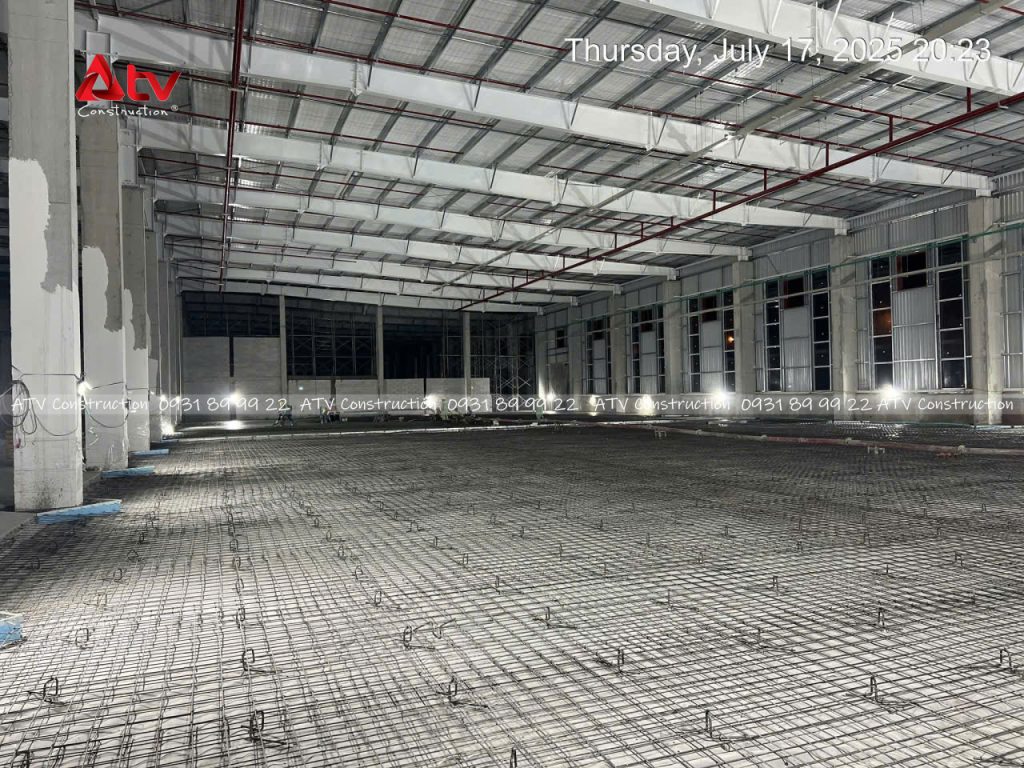 Quy trình đổ bê tông nền nhà xưởng