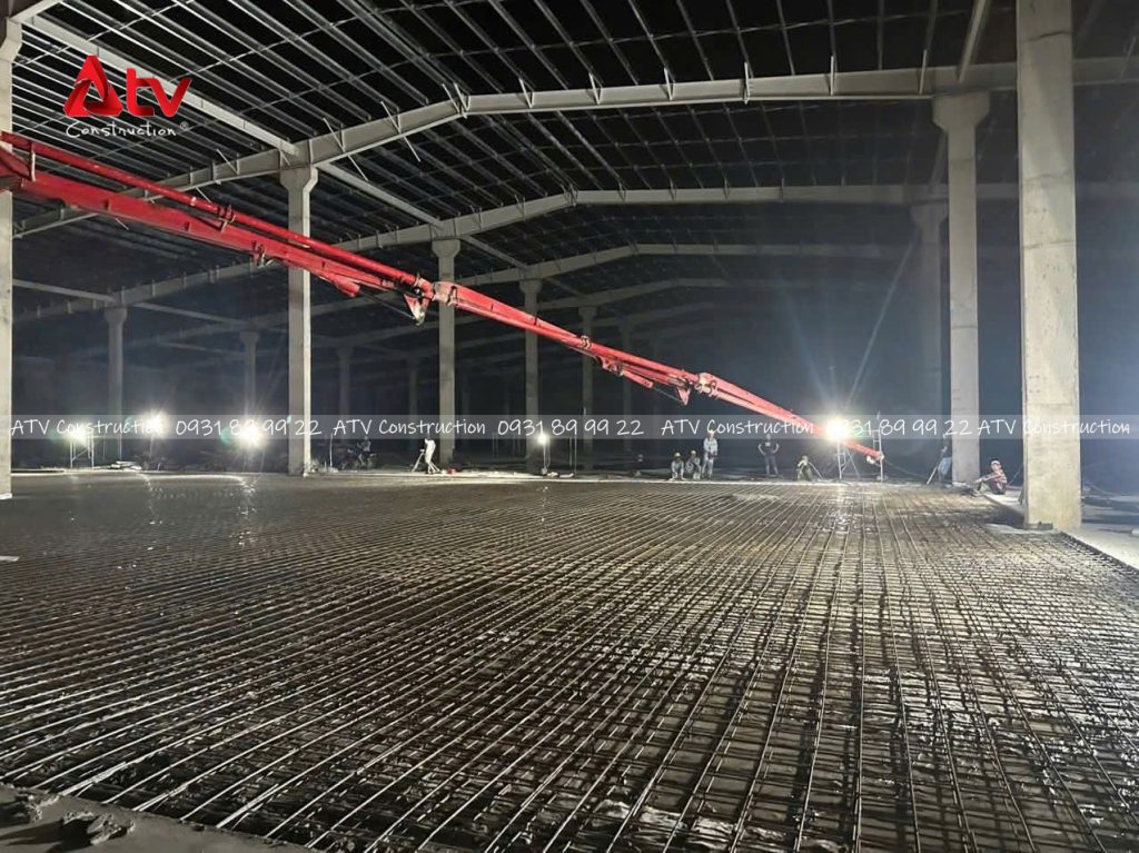 atv construction thi công nền nhà xưởng chống rung