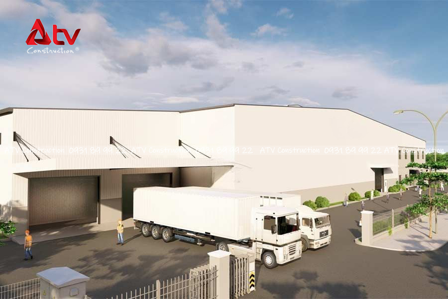 mẫu nhà xưởng khung thép 1 tầng