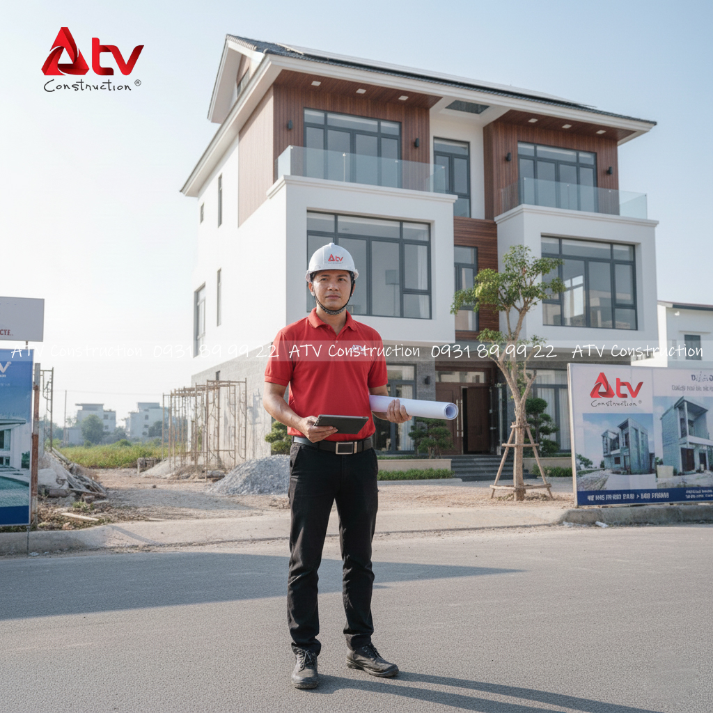 mẫu thiết kế biệt thự hiện đại thạnh mỹ lợi thầu xây dựng