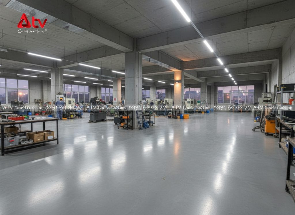 nền nhà xưởng chống rung