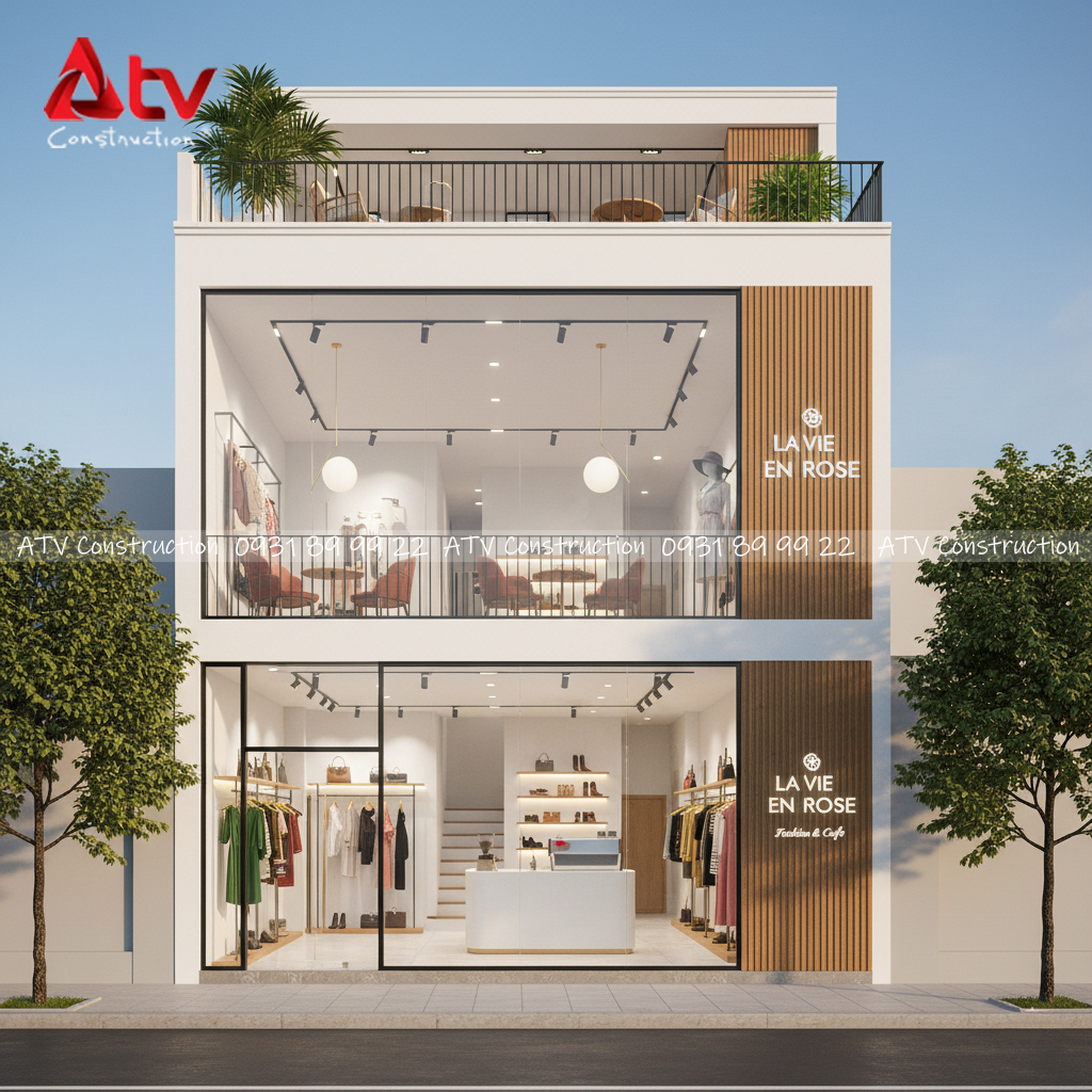 nhà ống 5x17m kết hợp kinh doanh có tầng lửng