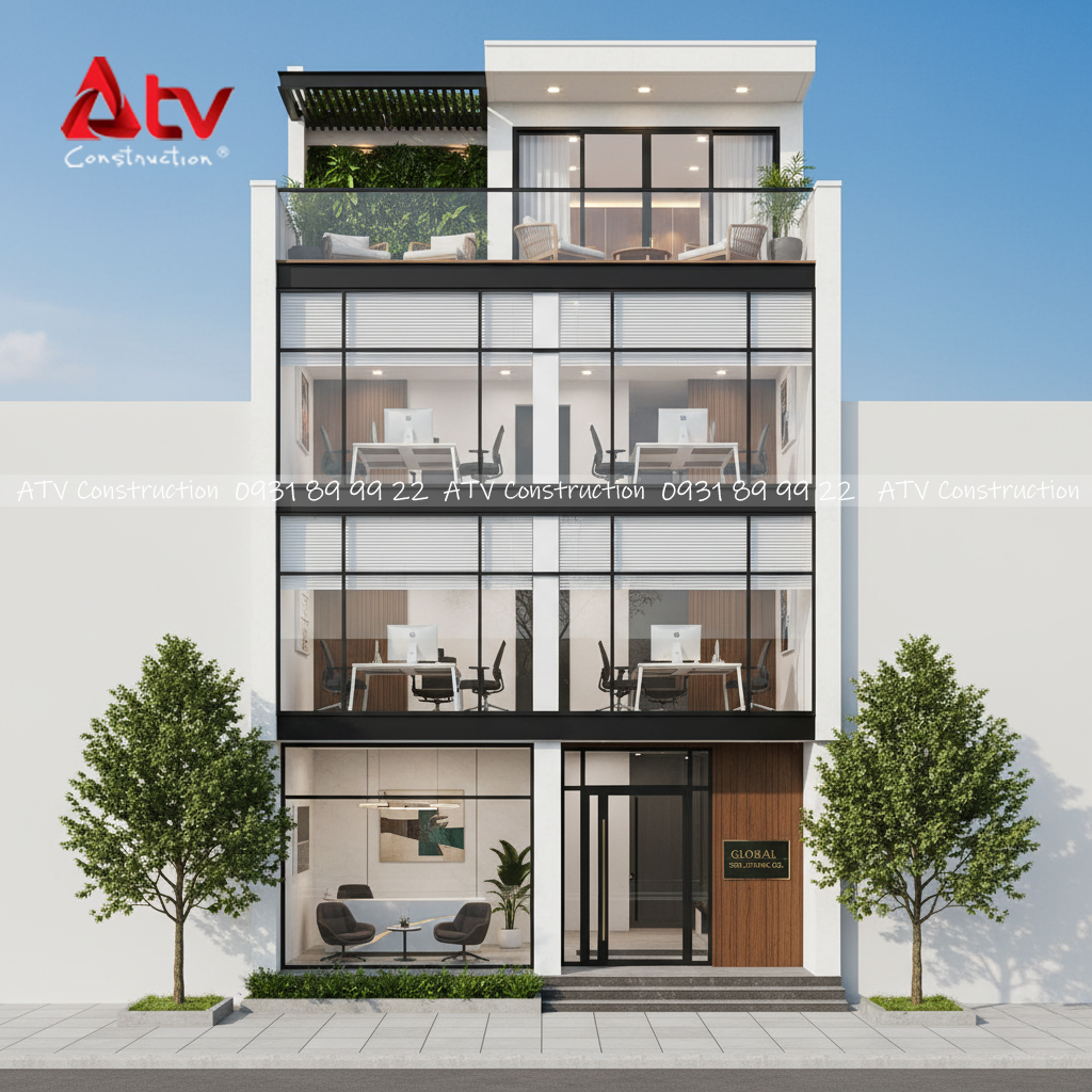 nhà ống 5x17m kết hợp kinh doanh văn phòng