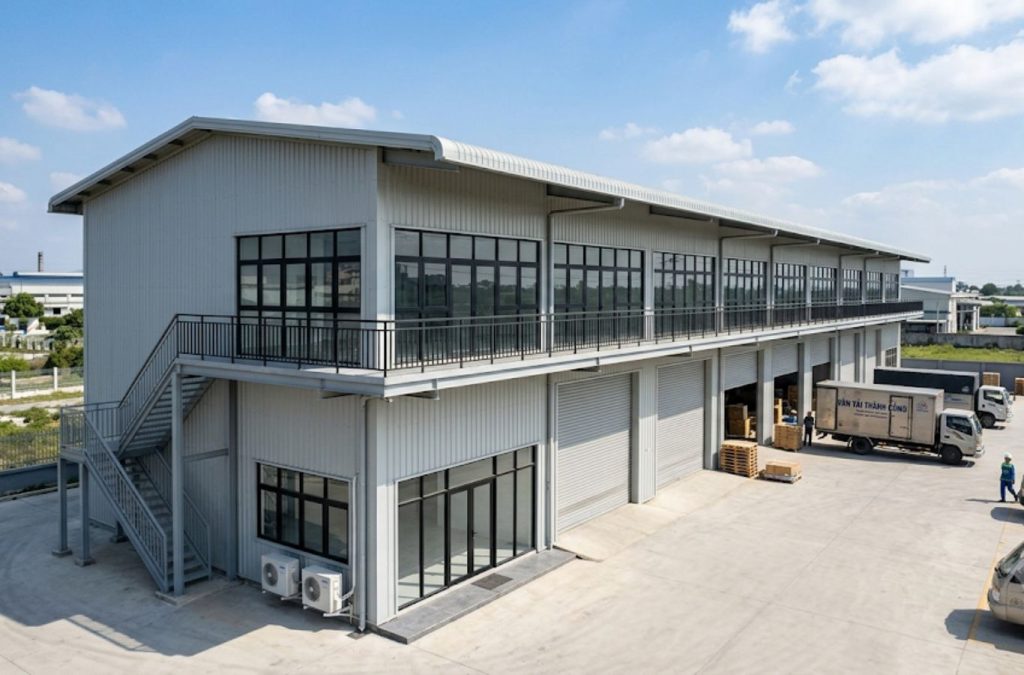 Nhà xưởng 2 tầng giúp tối ưu quỹ đất và gia tăng diện tích sản xuất
