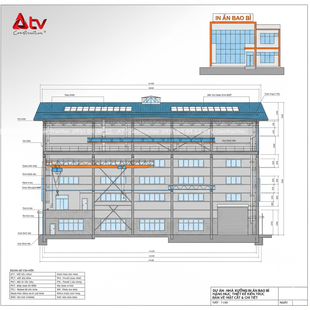 thiết kế kiến trúc nhà xưởng