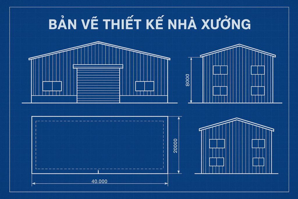 Bản vẽ thiết kế nhà xưởng: Quy trình – chi phí – tiêu chuẩn đầy đủ nhất 2025