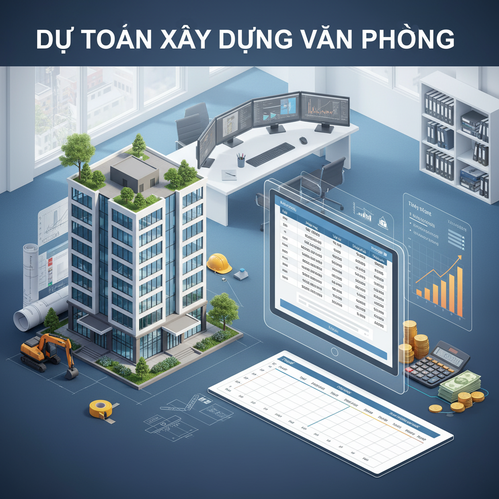 Dự Toán Xây Dựng Văn Phòng 2025: Chi Phí, Đơn Giá & Cách Tính Chi Tiết