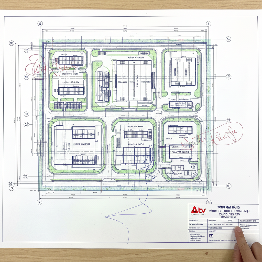bản vẽ mặt bằng nhà xưởng