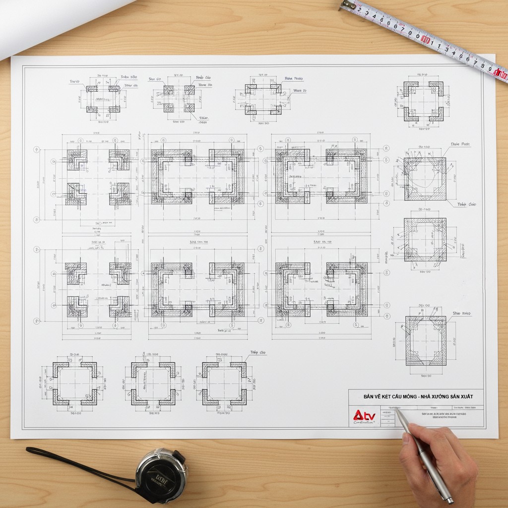 bản vẽ kế cấu móng
