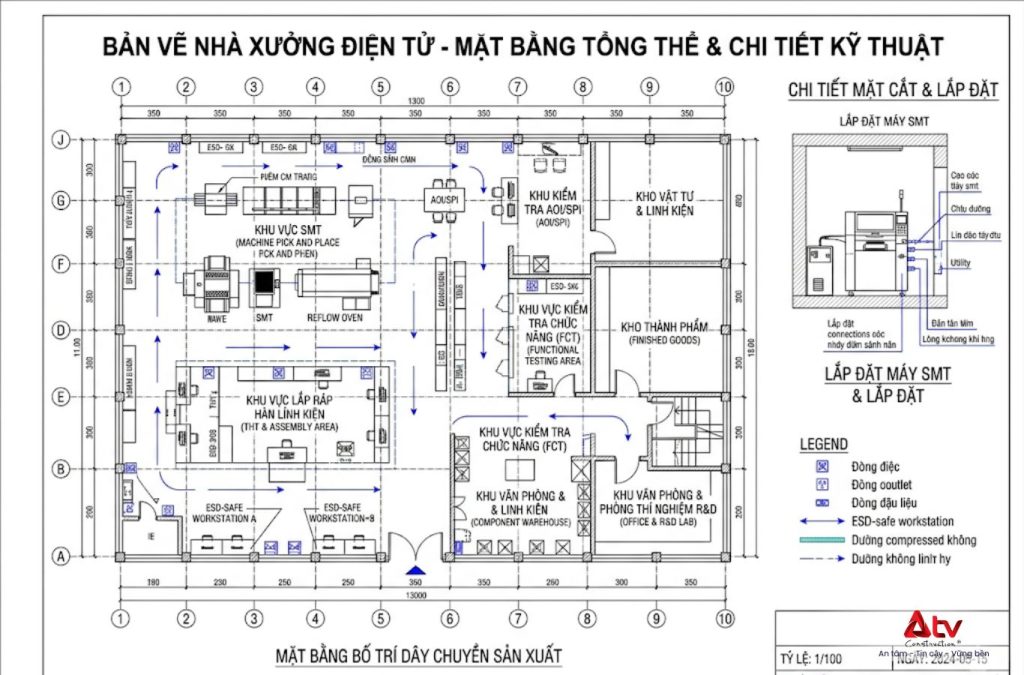 Bản vẽ nhà xưởng điện tử