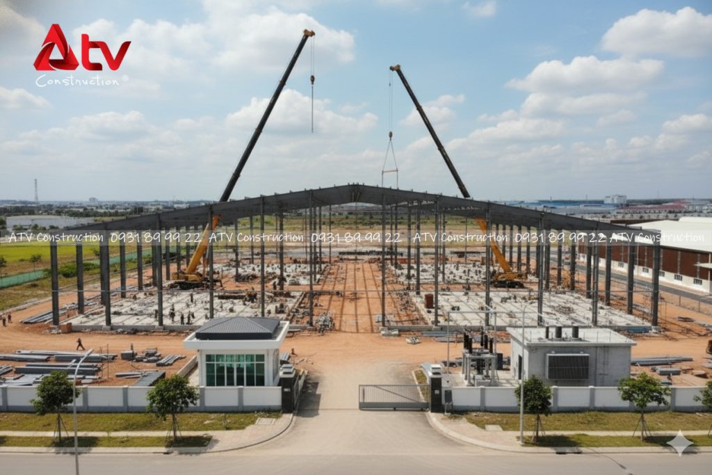 đơn vị xây dựng nhà xưởng công nghiệp tại Bình Dương