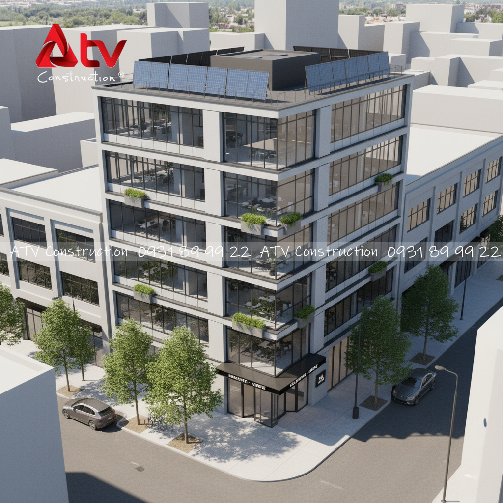 chi phí xây dựng văn phòng 5 tầng