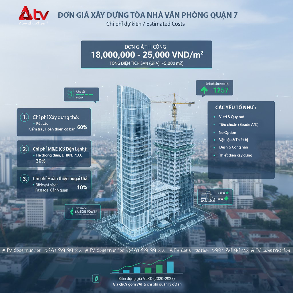 đơn giá xây dựng văn phòng kết hợp nhà ở