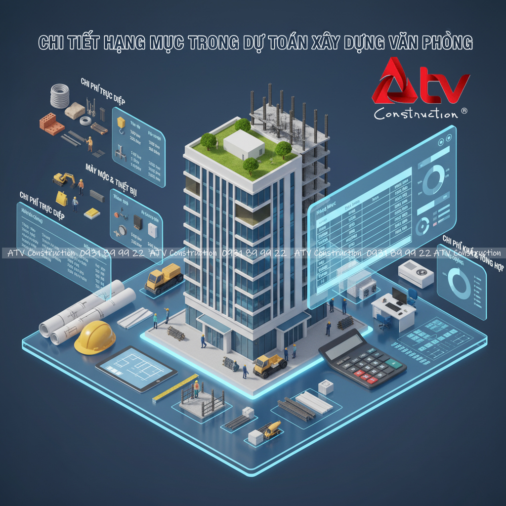 hạng mục dự toán xây dựng văn phòng