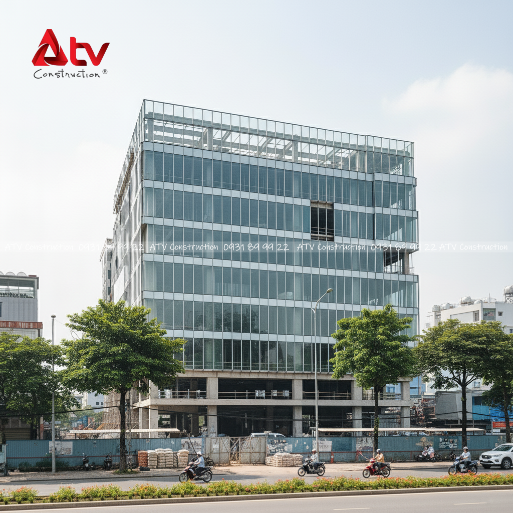 thi công văn phòng tphcm hoàn thiện