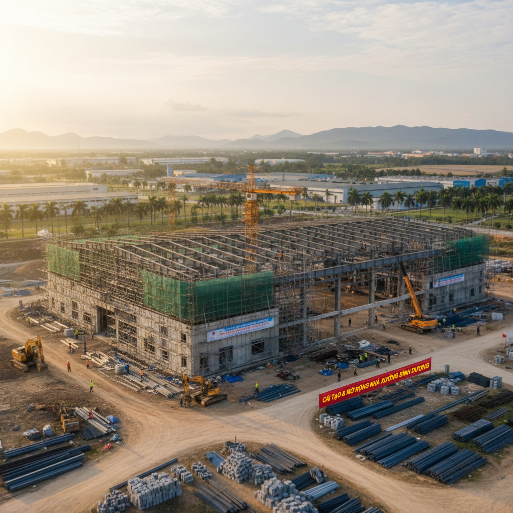 Giải Pháp Cải Tạo & Mở Rộng Nhà Xưởng Tại Bình Dương Năm 2025