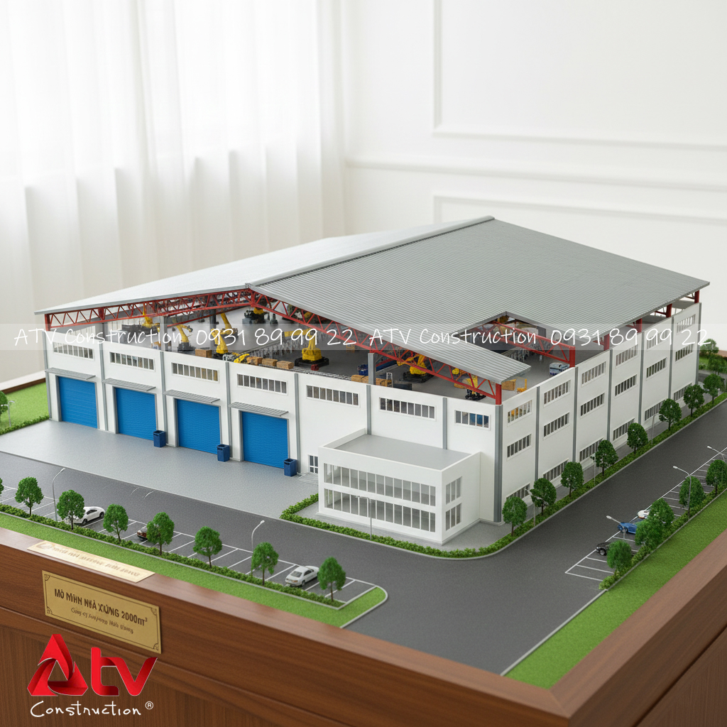 mô hình nhà xưởng