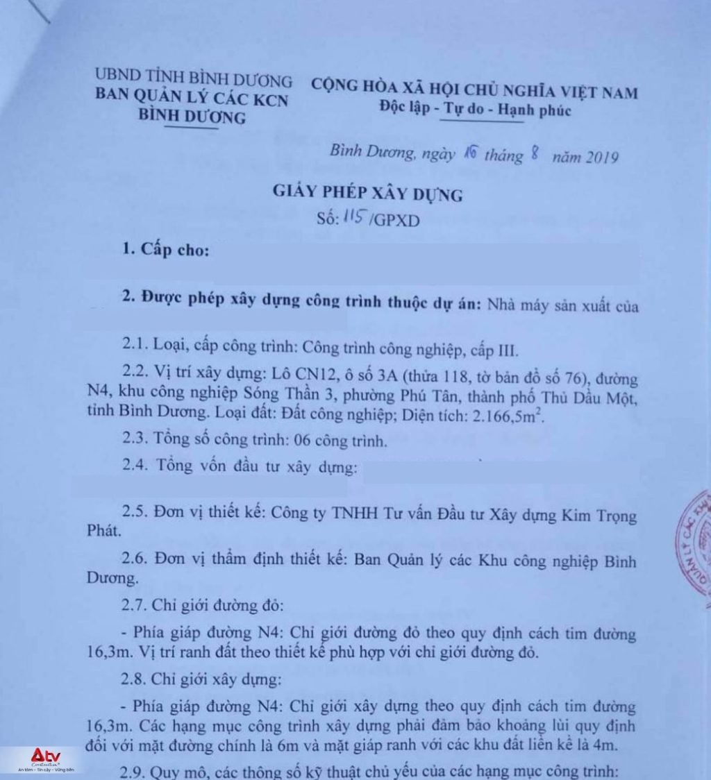 Mẫu giấy phép xây dựng