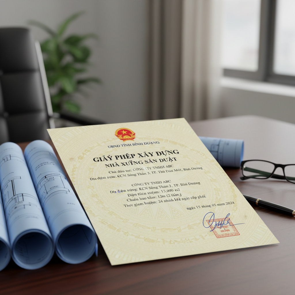 Thủ tục xin phép xây dựng nhà xưởng tại Bình Dương mới nhất 2025