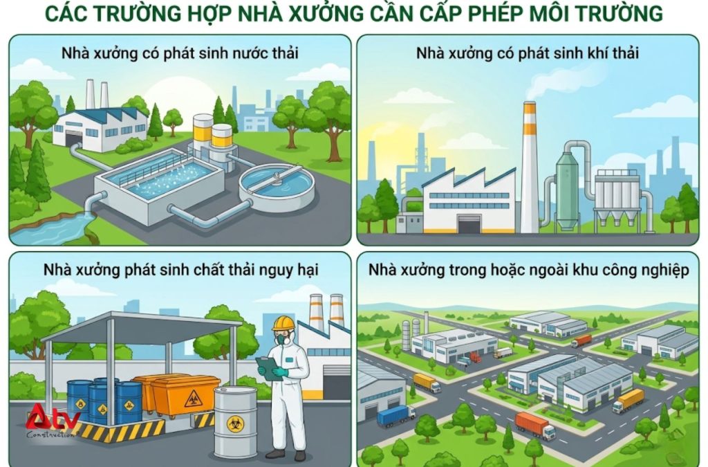 Các trường hợp bắt buộc phải thực hiện thủ tục môi trường
