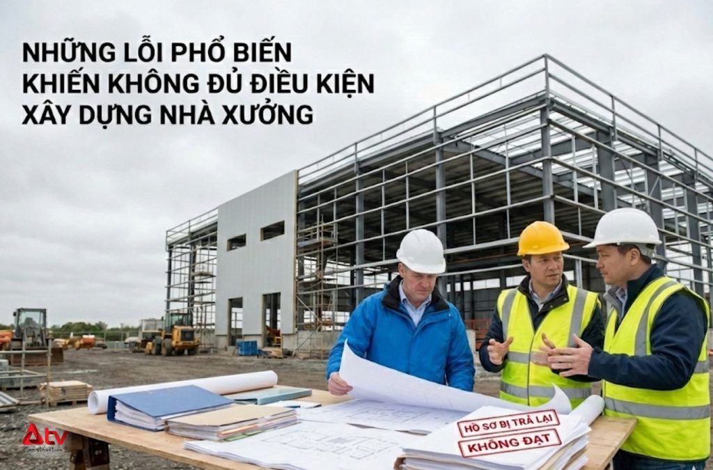 Những lỗi khiến nhà xưởng không đủ điều kiện xây dựng