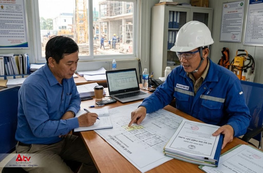 ATV Construction sẽ hỗ trợ doanh nghiệp hoàn thiện hồ sơ pháp lý và thủ tục xin phép xây dựng