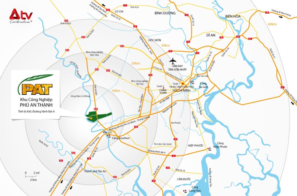 Một trong những lợi thế nổi bật của KCN Phú An Thạnh đó là nằm tại vị trí có giao thông chiến lược 