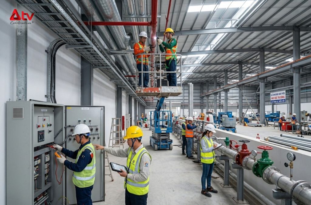 Hoàn thiện các hạng mục kỹ thuật trước khi đưa nhà xưởng vào sản xuất