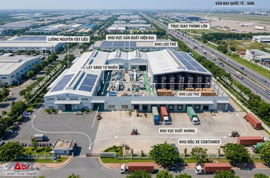 Thiết kế nhà xưởng tại KCN Lộc An - Bình Sơn cần ưu tiên tối ưu chi phí đầu tư ban đầu