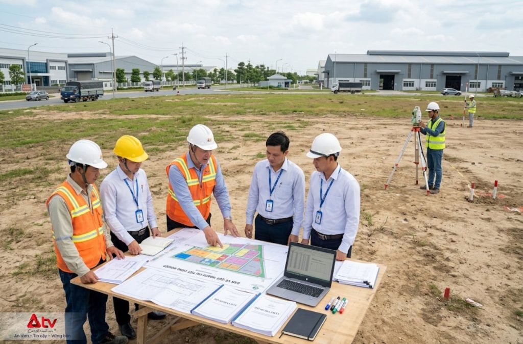 Kỹ sư khảo sát khu đất, đánh giá nền đất và hạ tầng