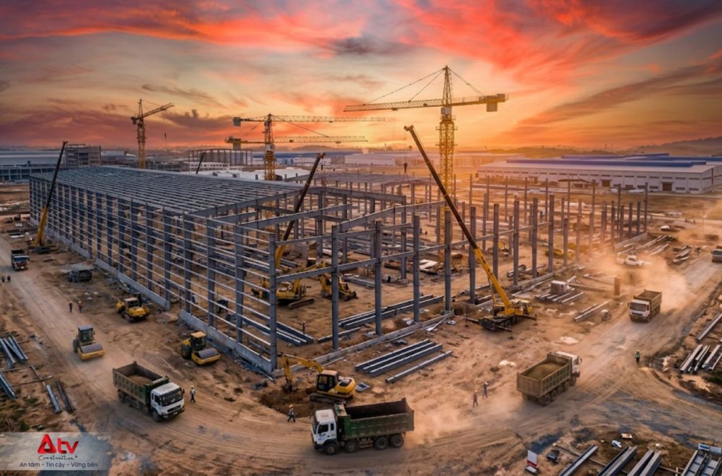 Quy trình bài bản giúp xây nhà xưởng đúng tiến độ, tối ưu chi phí