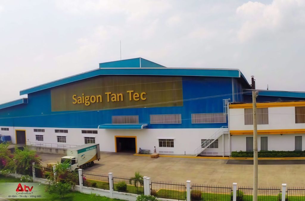 Nhà máy Thuộc da TANTEC với tổng diện tích hơn 25.000m2 do ATV Construction thi công xây dựng tổng thể