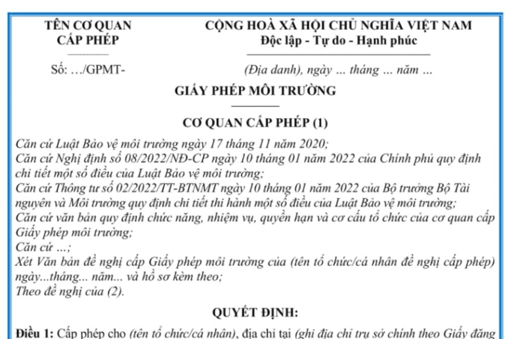 Giấy phép môi trường là cơ sở pháp lý để nhà xưởng đi vào hoạt động
