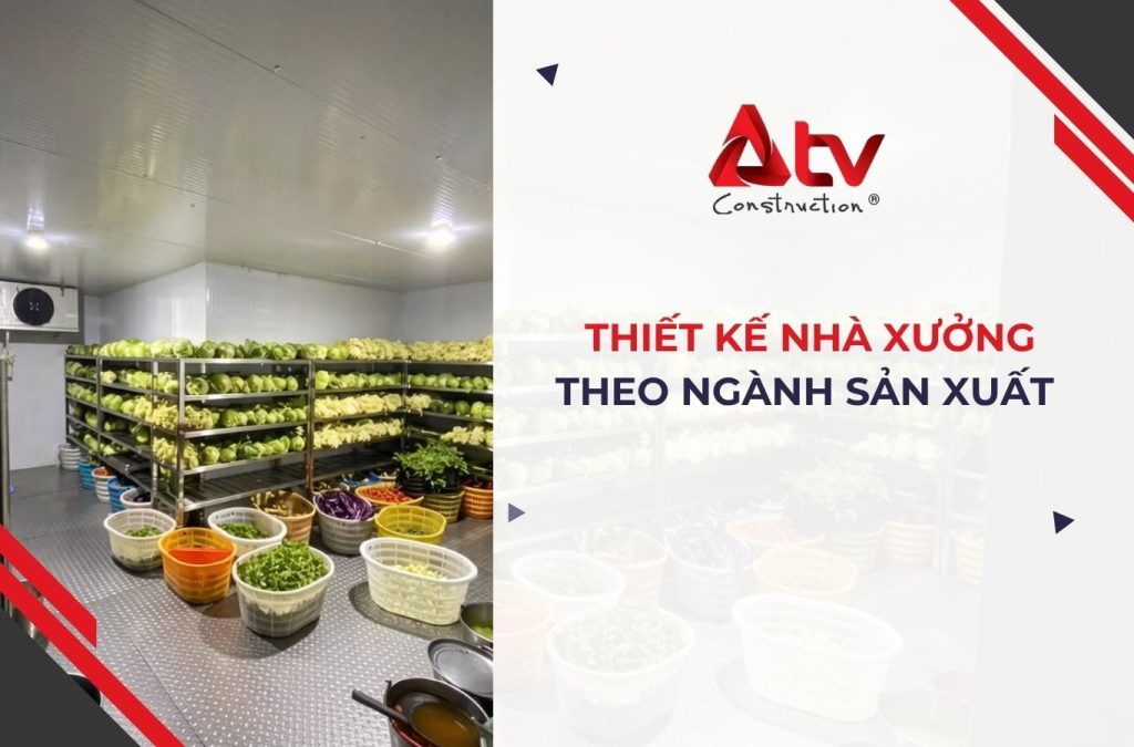 Thiết kế nhà xưởng theo ngành sản xuất theo yêu cầu
